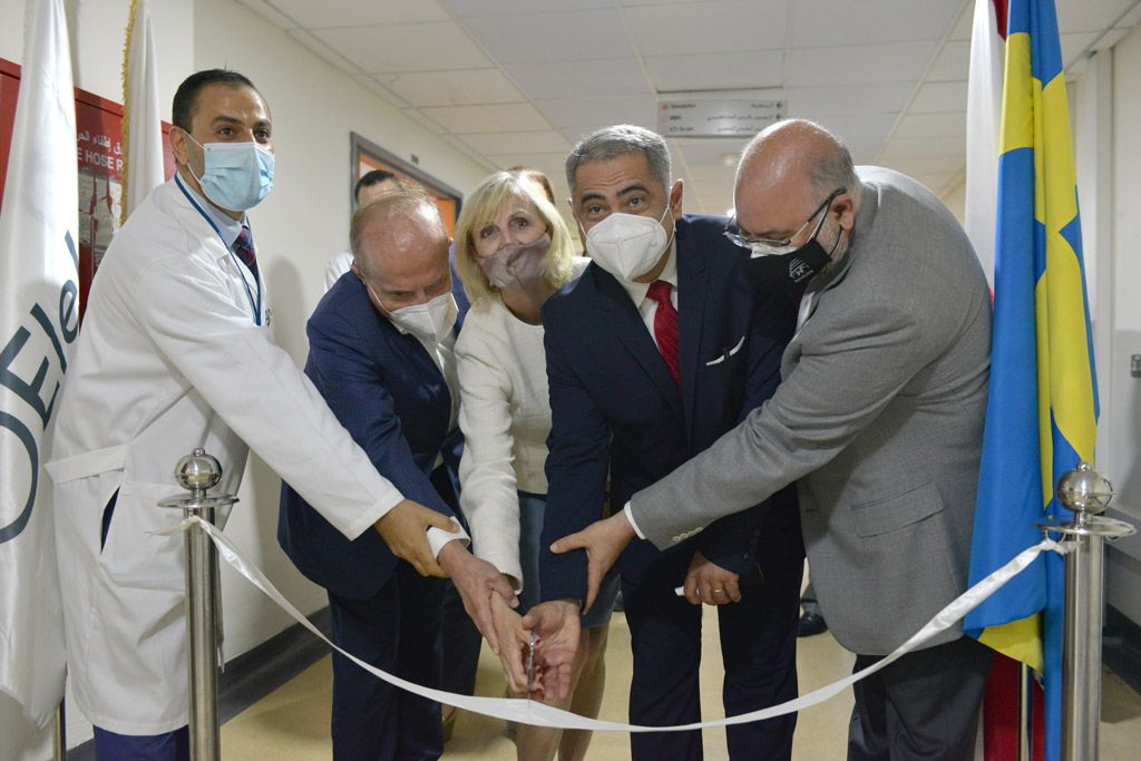 Ribbon cutting at the Rafik Hariri University Hospital