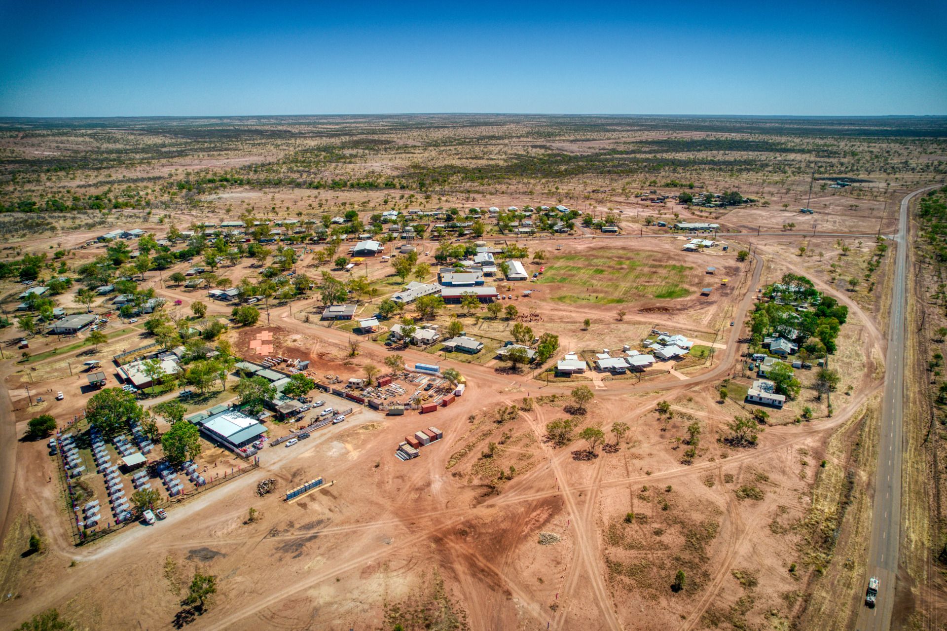 Aerial View of an Indigenous Community in the Northern Territory