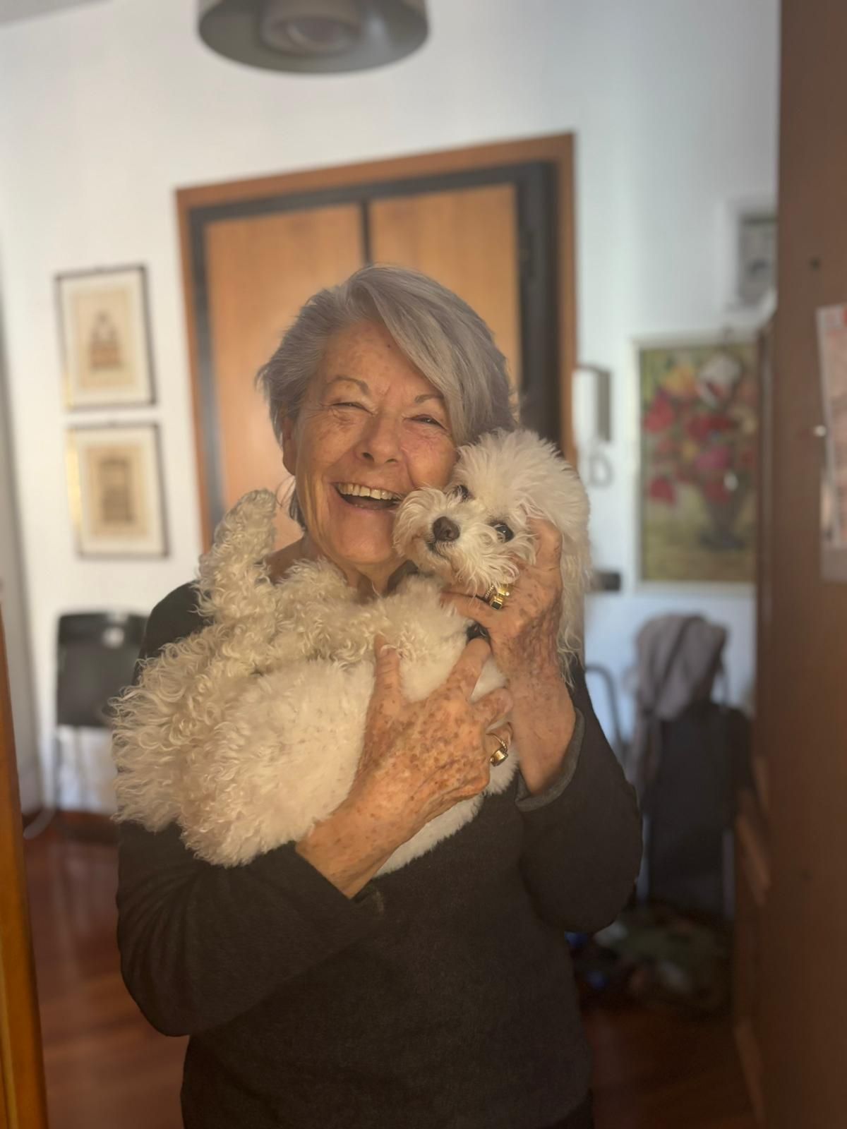 Lucia Bianco and her dog